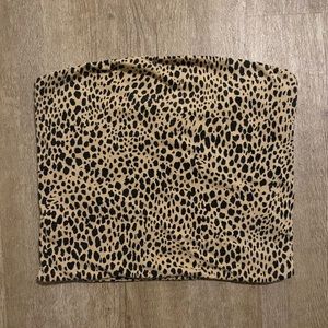 Brandy Melville cheetah print tube crop top